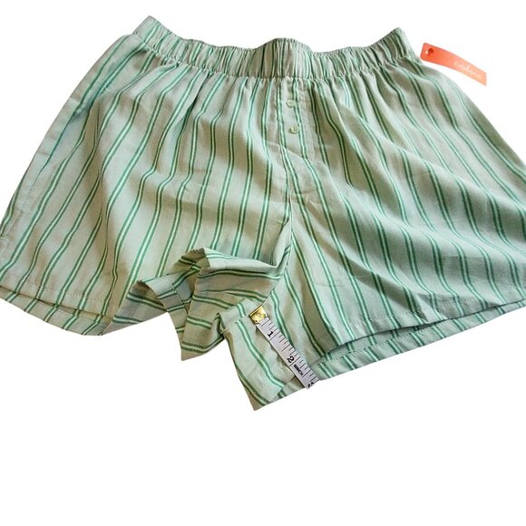 Colsie Womens Green Striped Sleep Shorts Elastic waistband for flexible fit S - Picture 9 of 9